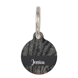 Placa Para Mascotas Nombre personalizado pelaje de gato