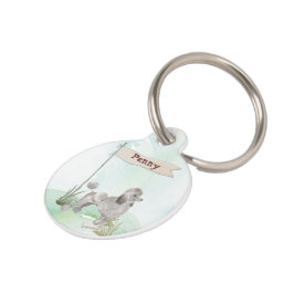 Placa Para Mascotas Nombre personalizado perro de mascota Caniche Gris