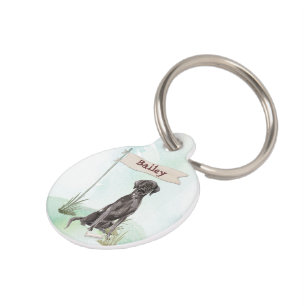 Placa Para Mascotas Nombre personalizado perro Mascota de Black Lab