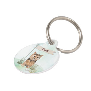 Placa Para Mascotas Nombre personalizado Perro Mascota Norfolk Terrier