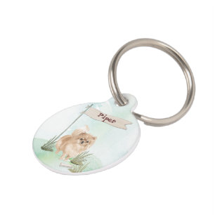 Placa Para Mascotas Nombre personalizado Perro Mascota pommerano