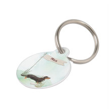 Nombre personalizado perro negro y Mascota de Tan 