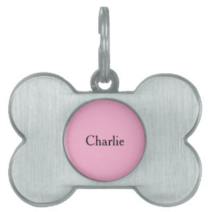 Placa Para Mascotas Nombre personalizado personalizado foto arte rosa