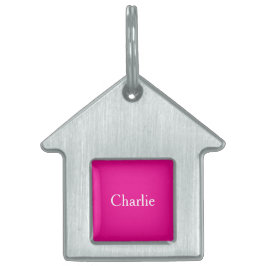 Placa Para Mascotas Nombre personalizado personalizado Foto arte rosa 