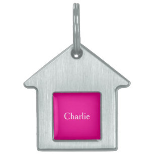 Placa Para Mascotas Nombre personalizado personalizado Foto arte rosa 