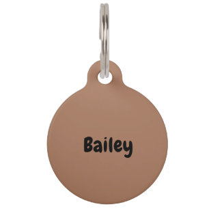 Placa Para Mascotas Nombre personalizado personalizado Foto Castaño Br