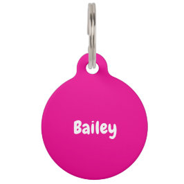 Placa Para Mascotas Nombre personalizado personalizado Foto rosa calie