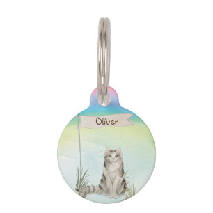 Placa Para Mascotas Nombre personalizado Ragamuffin Cat Mascota