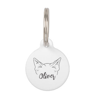 Placa Para Mascotas Nombre personalizado Savannah Cat Nueva dirección