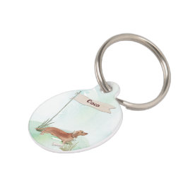 Placa Para Mascotas Nombre personalizado Tan Dachshund Perro Mascota