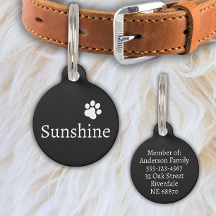 Placa Para Mascotas Nombre y dirección personalizados para mascotas (b