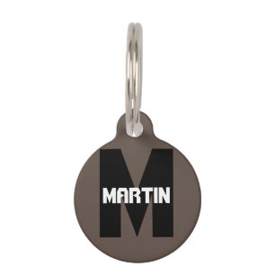 Placa Para Mascotas Nombre y monograma personalizados