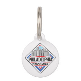 Placa Para Mascotas Nombre y texto personalizados Filadelfia Pennsylva