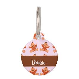 Placa Para Mascotas Nombres personalizados llorando bebés en rosa
