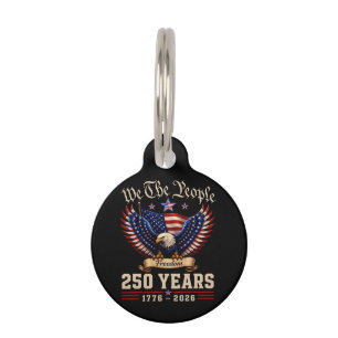 Placa Para Mascotas Nosotros El Pueblo 250 Años Águila de la Libertad
