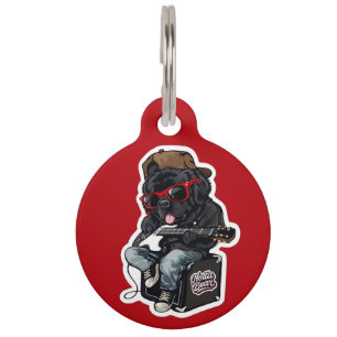 Placa Para Mascotas Notta Bear Rockero