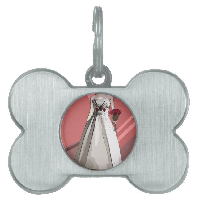 Placa Para Mascotas Novia (Frente)