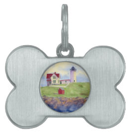 Placa Para Mascotas Nubble Light House York Maine