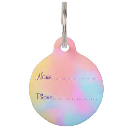 Placa Para Mascotas nube de arcoíris