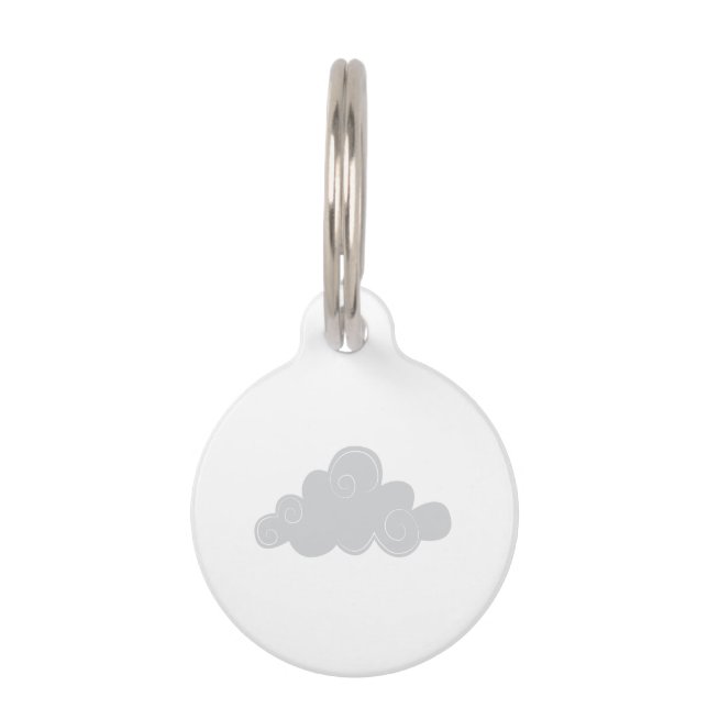 Placa Para Mascotas Nube fluida (Anverso)