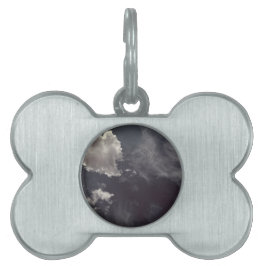Placa Para Mascotas nube metalizado