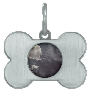 Placa Para Mascotas nube metalizado