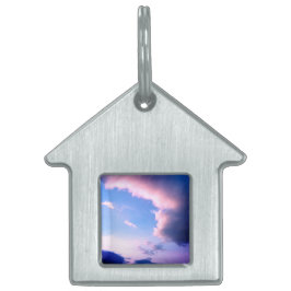 Placa Para Mascotas Nubes rosadas