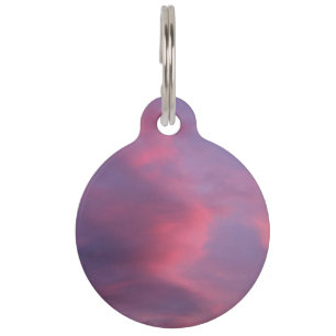 Placa Para Mascotas Nubes Rosadas Azules