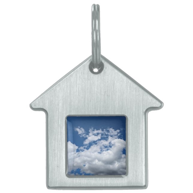 Placa Para Mascotas Nubes suaves (Frente)
