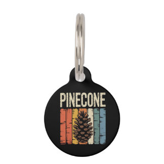 Placa Para Mascotas Núcleo del Bosque de Piñas de Semilla de la Natura