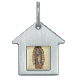 Placa Para Mascotas Nuestra señora de la etiqueta del mascota de la