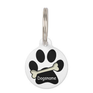 Placa Para Mascotas Número de teléfono conocido de la identificación