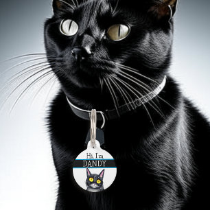Placa Para Mascotas Número de teléfono personalizado y gato de direcci