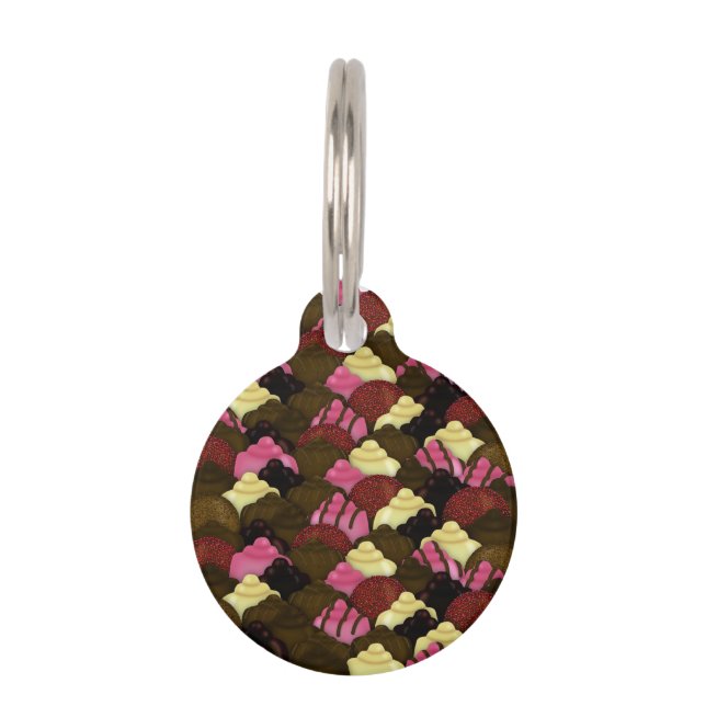 Placa Para Mascotas Nunca mucho chocolate - Día de San Valentín dulce (Anverso)