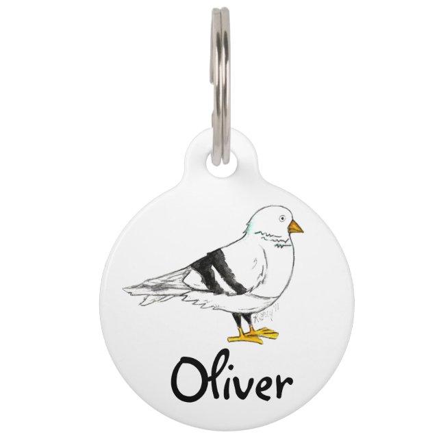 Placa Para Mascotas NYC Nueva York Gaviota de Aves (Anverso)