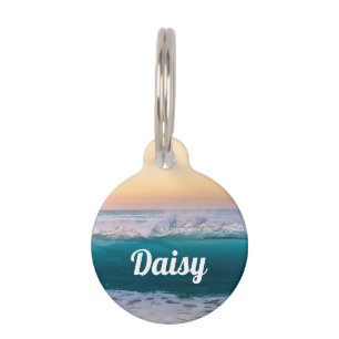 Placa Para Mascotas Océano playa personalizado