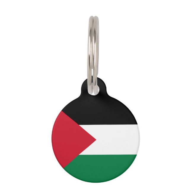Placa Para Mascotas oficialmente bandera del Estado de Palestina (Anverso)