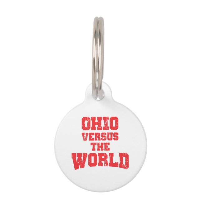 PLACA PARA MASCOTAS OHIO VERSUS THE WORLD (Anverso)