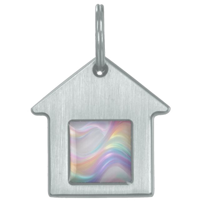 Placa Para Mascotas Olas de Luz (Frente)