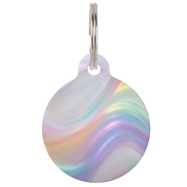 Placa Para Mascotas Olas de Luz (Anverso)