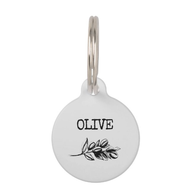 Placa Para Mascotas Oliva (Anverso)