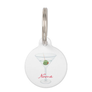Placa Para Mascotas Olive Martini Thunder_Cove
