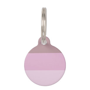 Placa Para Mascotas Ombre rayado rosado púrpura