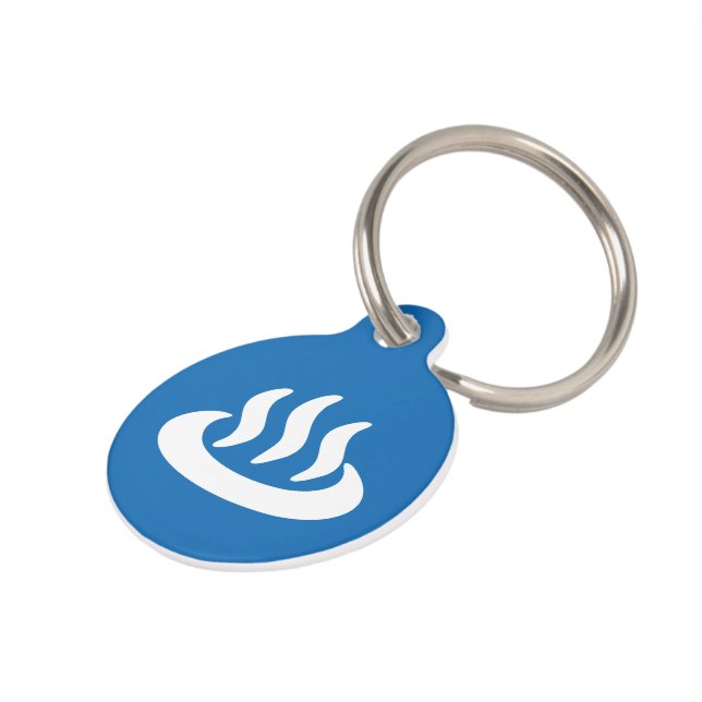 Placa Para Mascotas Onsen ♨ Primavera Caliente 温 泉 Rótulo japonés (Lateral)