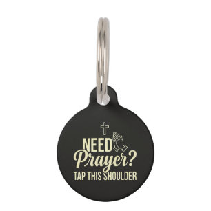 Placa Para Mascotas Oración Necesitada Moderna? Toca Este Hombro Crist