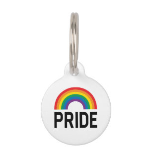 Placa Para Mascotas Orgullo arcoiris
