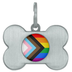 Placa Para Mascotas Orgullo de progreso LGBTQ+