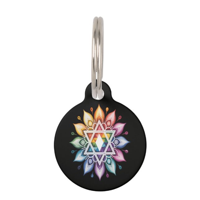 Placa Para Mascotas Orgullo Gay Arcoíris LGBT (Anverso)
