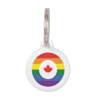 Placa Para Mascotas Orgullo gay de Canadá