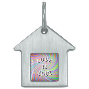 Placa Para Mascotas Orgullo Love Is Love
